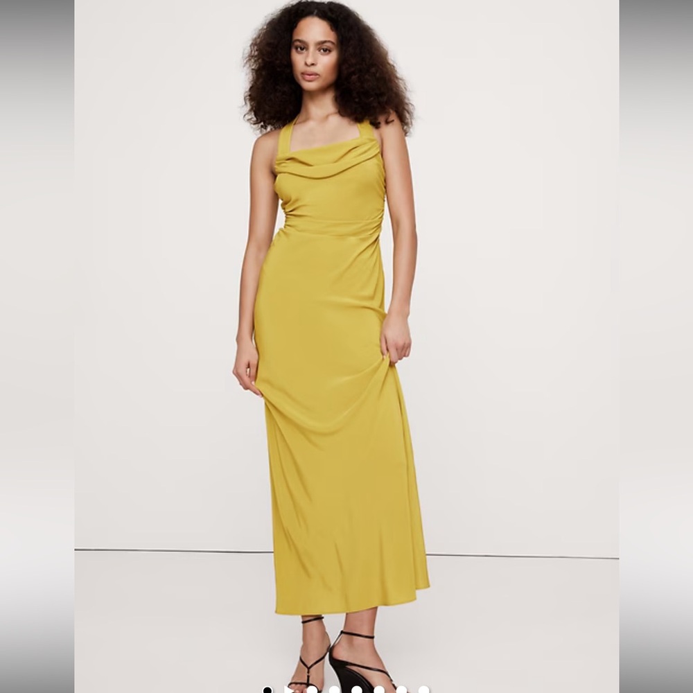 Banana Republic Mustard Yellow Maxi Dress